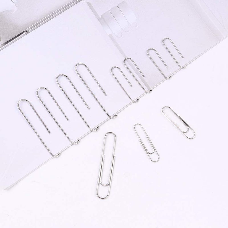 ALAGO Paper Clips, 700 pcs Paper Clips Assorted Sizes, Large, Medium, Small #1 Metal Paperclips, 2 Inch Jumbo/Mini Silver Paper Clip for Paperwork, Home, School and Office Supplies - Image 4